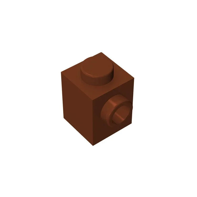 Gobricks GDS-635 BRICK 1X1 W. 1 KNOB | Single Side Bump Building Block Compatible w additional angle
