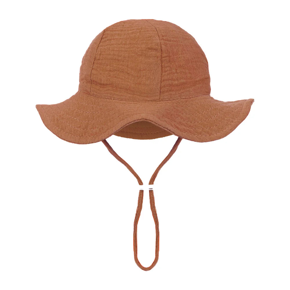 Baby Cotton Bucket Hat for Summer Sun Protection | Unisex Outdoor Panama Hat for Boys alternate view