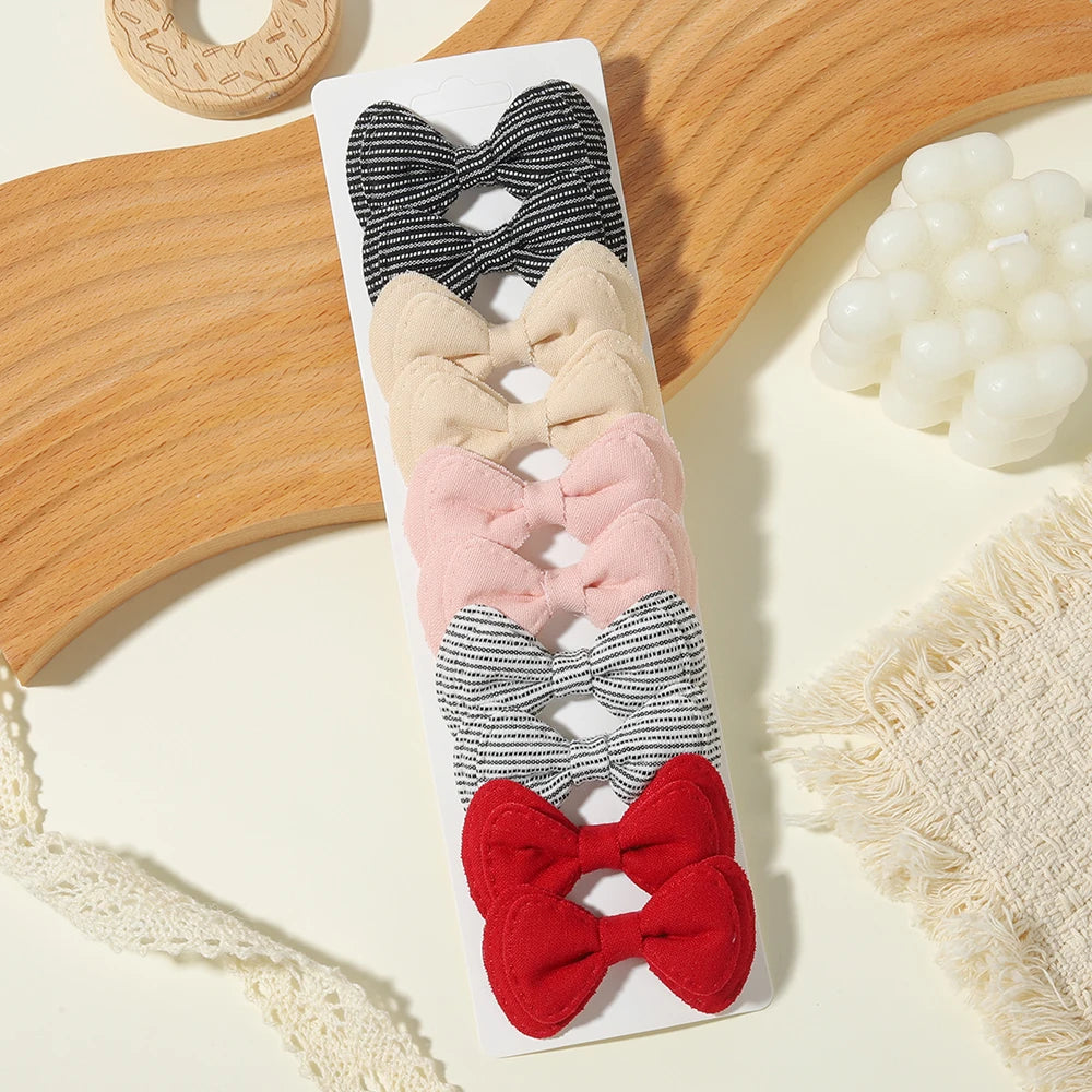 10PCS/Set New Fabric BB Hair Clip Children's Girls' Teenagers' Side Bangs Clip Girls' Party Daily Decoration Hair Accessories
