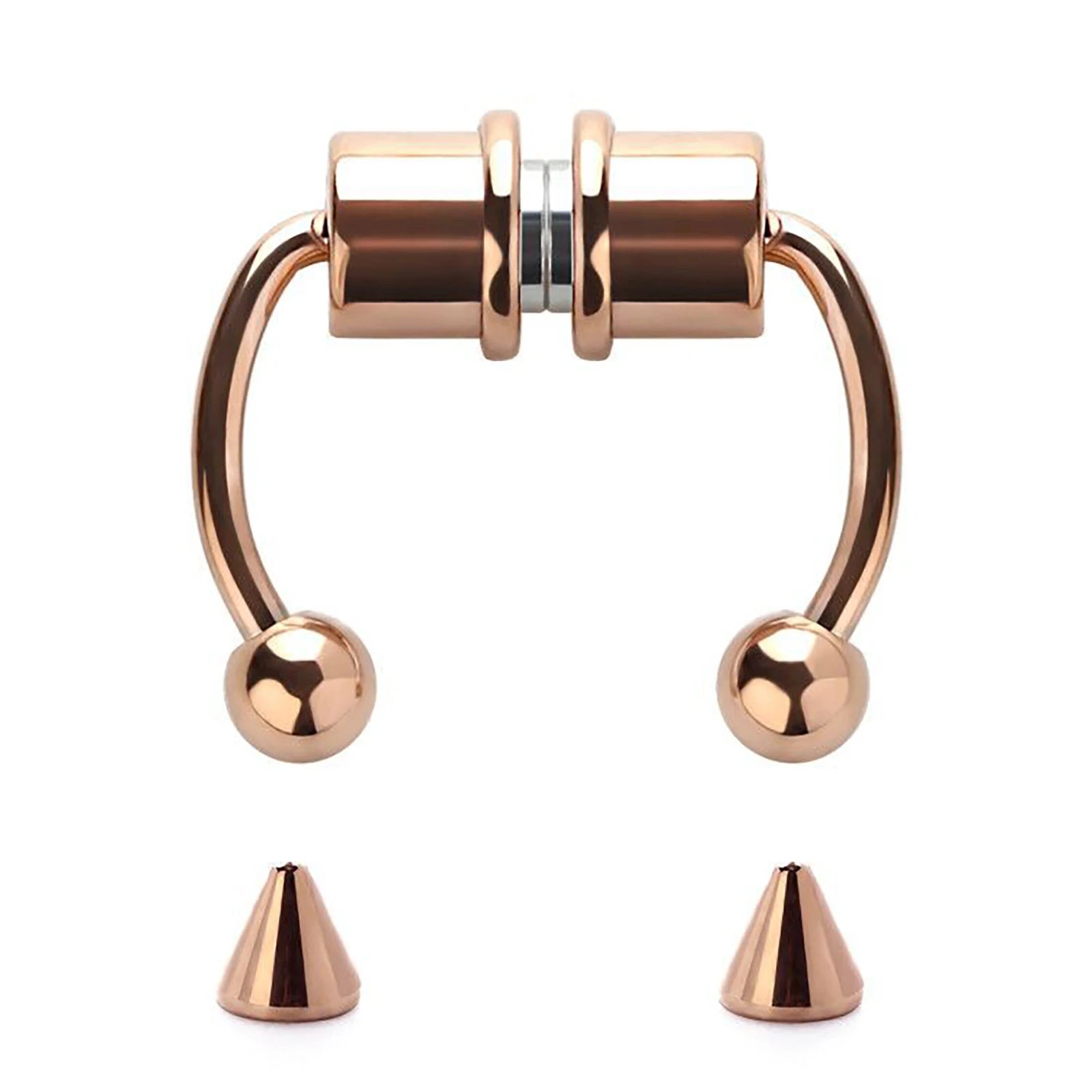 1/4Pcs Women Fake Piercing Nose Ring Hoop Septum Piercing Nose Clip Rock HipHoop Stai lifestyle view
