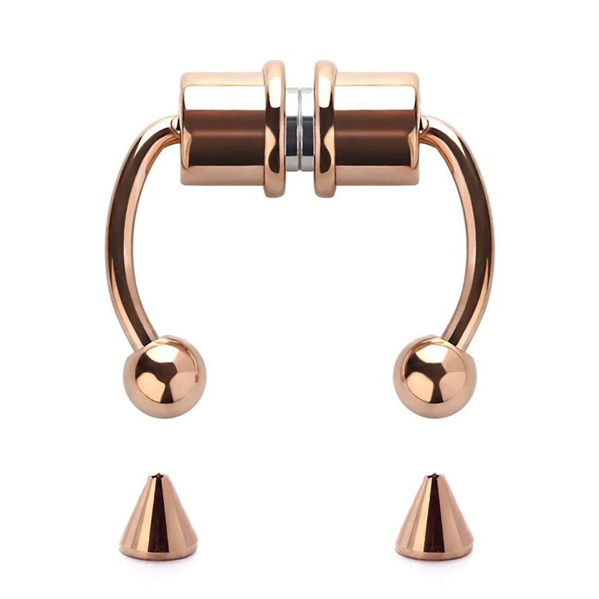 1/4Pcs Women Fake Piercing Nose Ring Hoop Septum Piercing Nose Clip Rock HipHoop Stai lifestyle view