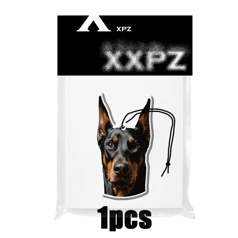 Doberman Car Air Freshener Dog Shape Hanging Aromatherapy