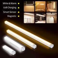 Wireless Rechargeable LED Motion Sensor Cabinet Light | Night Light for Closet Kitchen Wardrobe Stai