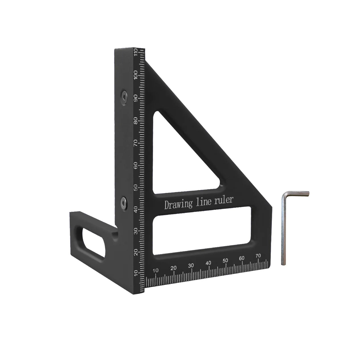 Multi-Angle Measuring Ruler | 45/90 Degree Plastic Carpenter Square & Miter Triangle Too detail view