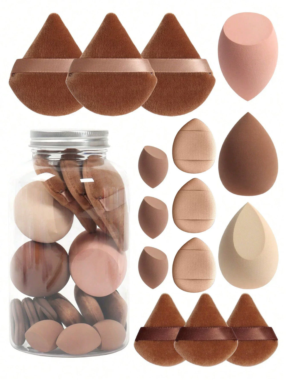 12/15Pcs Makeup Sponge Set | Latex-Free Beauty Blender Puff Kit lifestyle view