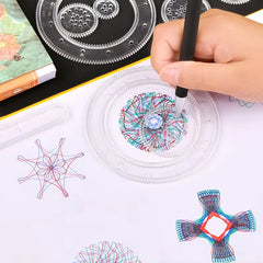 Funny Spirograph Drawing Toys Set Creative Gears Geometry Stencils Painting Template alternate view