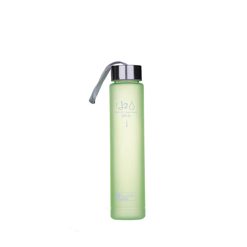 Creative Candy Color Portable Leak-proof Water Bottles Frosted Sport Unbreakable Pl additional angle
