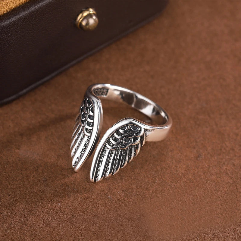 Sam Panda 925 Sterling Silver Rings For Women Men Fine Jewelry Finger Adjustable Open lifestyle view