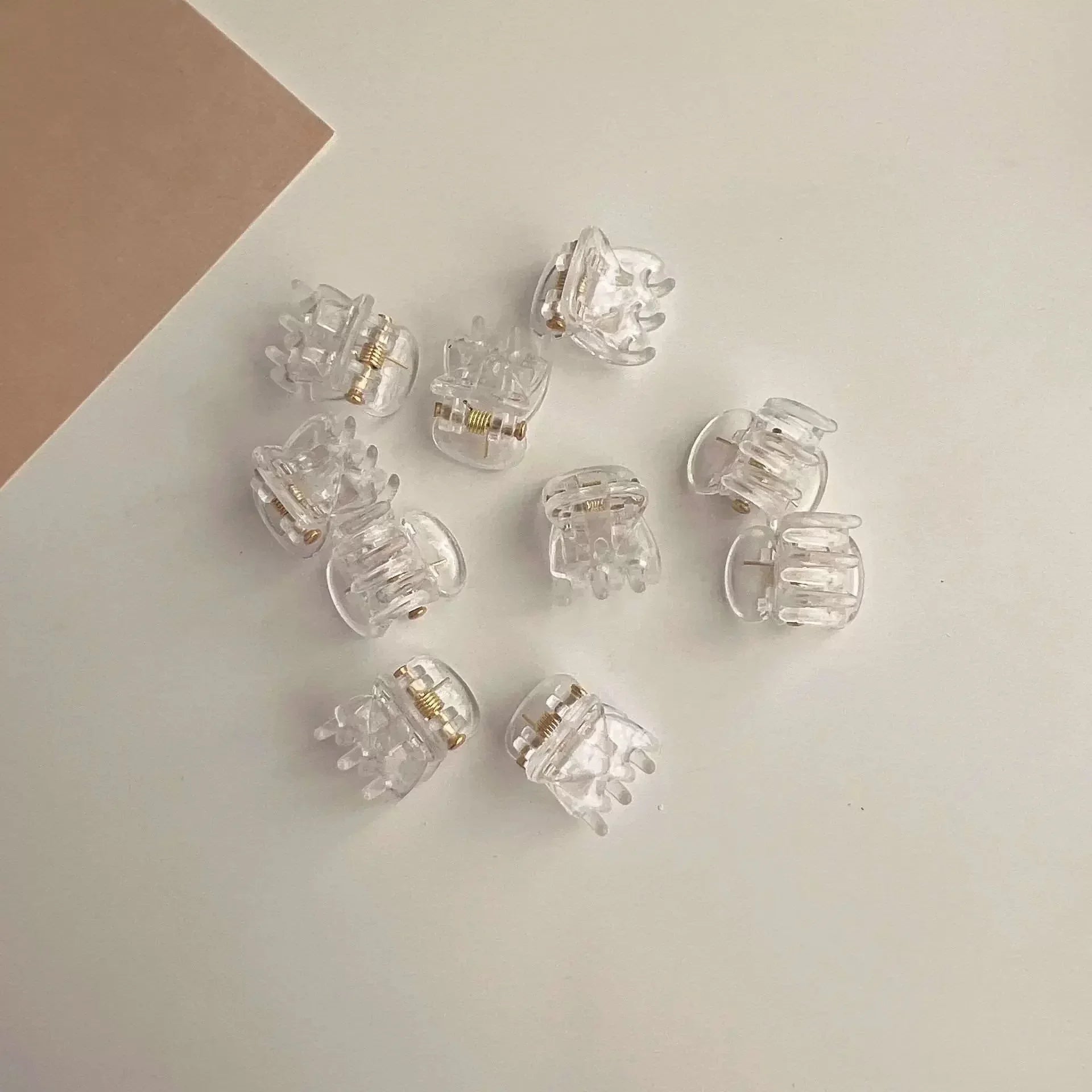 10/60pcs Mini Hair Claw Clips for Women Girls Korean Small Black Transparent Plastic Clips Hairpin Kids Hair Styling Accessories