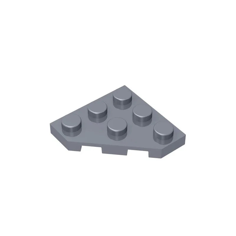 Gobricks GDS-556 Wedge Plate 3 x 3 Cut Corner | Compatible Building Block for DIY alternate view