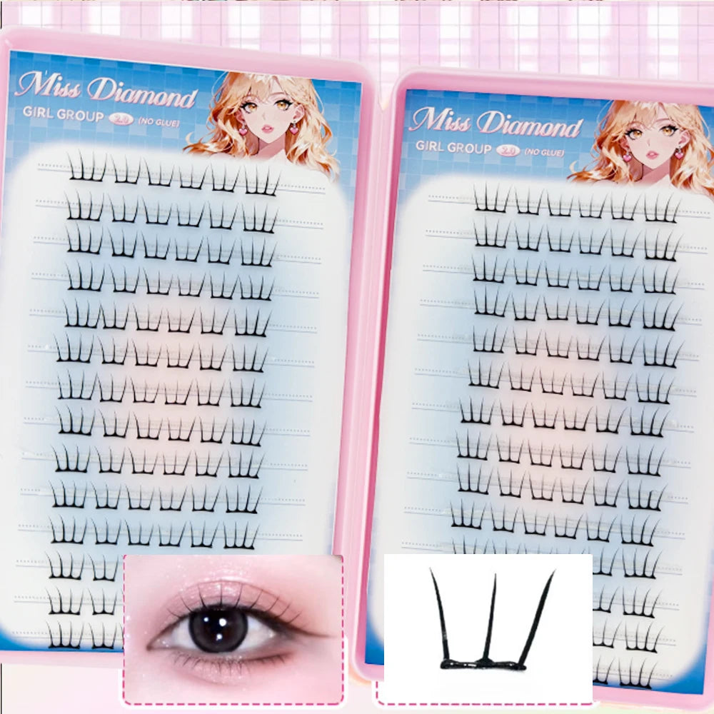 Large Capacity Korean Style Eyelashes Clusters | Dense DIY Mink Lashes for Eye Enlarg lifestyle view