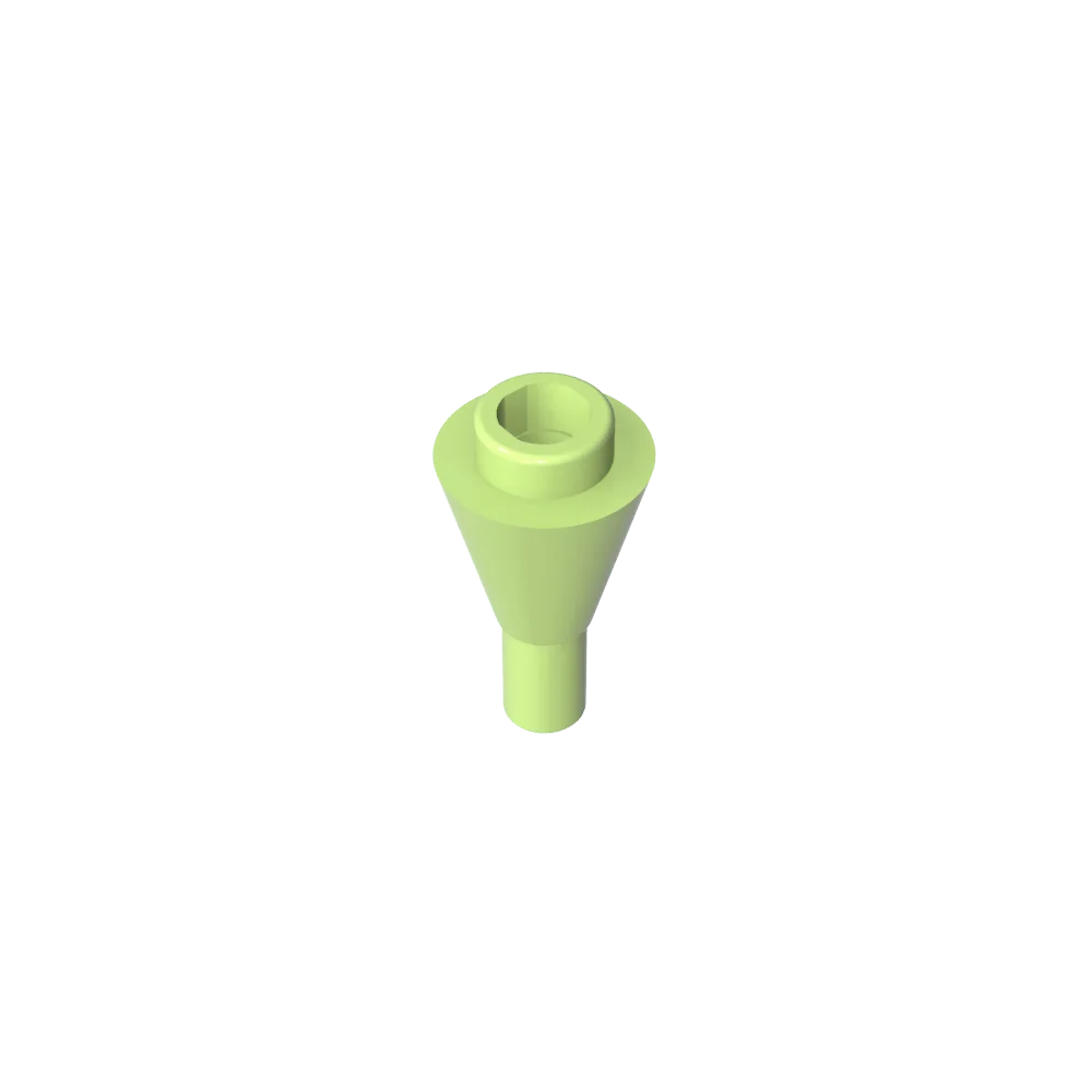 Gobricks GDS-1138 Cone 1 x 1 Inverted with Bar | Building Block for DIY Creations additional angle