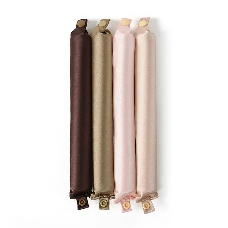 Heatless Hair Curler Set | Satin Flexi Rods for Overnight Curls close-up view
