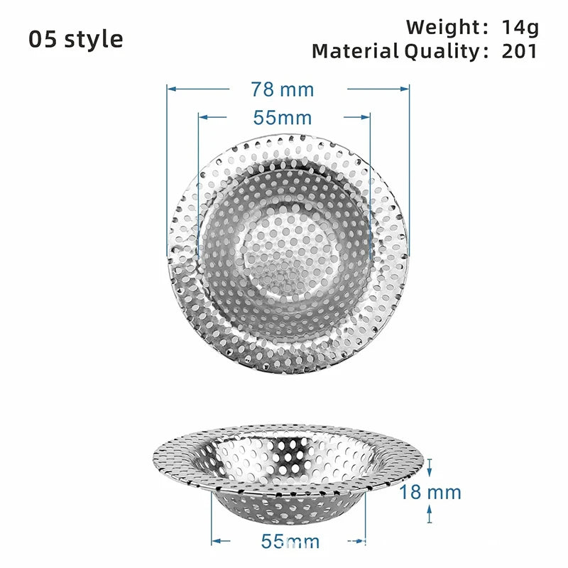 Kitchen Sink Strainer | Stainless Steel Mesh Drain Filter for Sink and Bathroom additional angle