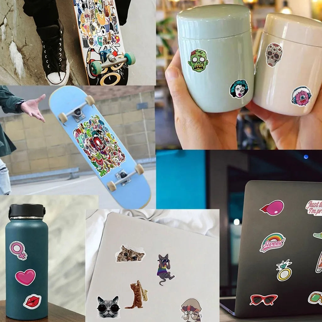 50PCS Modern Art Magazine Cover Graffiti Stickers | Waterproof Decals for Helmet Bicycle detail view