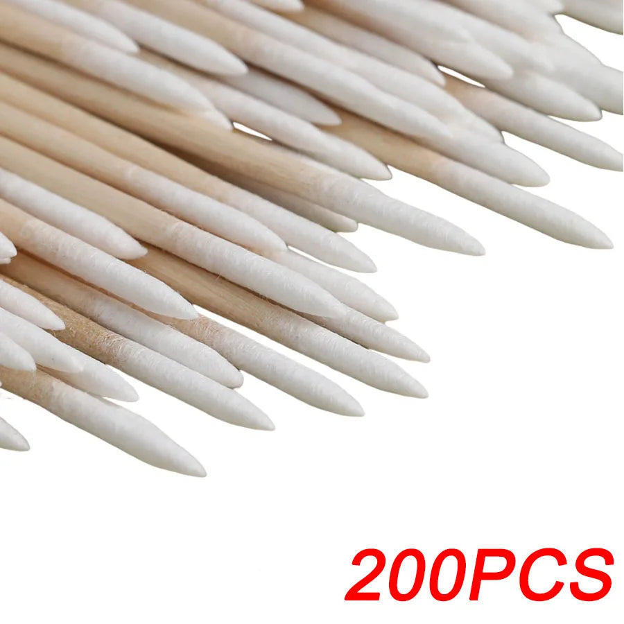 100/1000Pcs Double Ended Cotton Swabs Fine Pointed Tips for Nail Art Makeup Eyeliner Correction Beauty Tools Pack