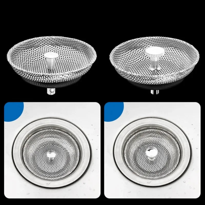Waste Plug Kitchen Sink Strainer Replacement Basin Drain Filter Stainless Steel Showe lifestyle view