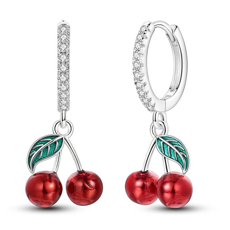 Hot Classic Original 925 Sterling Silver Earrings Colorful Circle Hoop Earrings For W alternate view