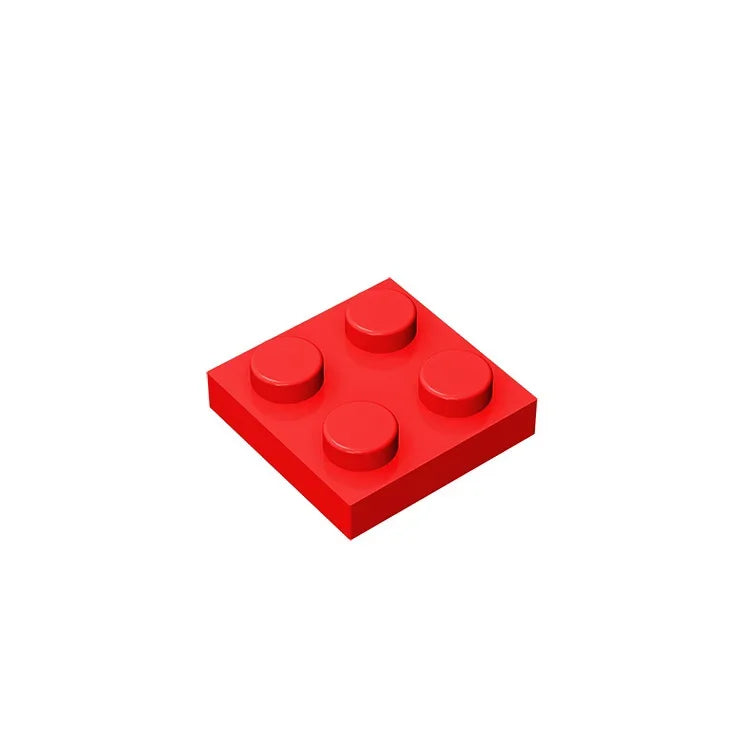 Gobricks Plate 2 x 2 Building Block | Compatible with Lego 3022 close-up view