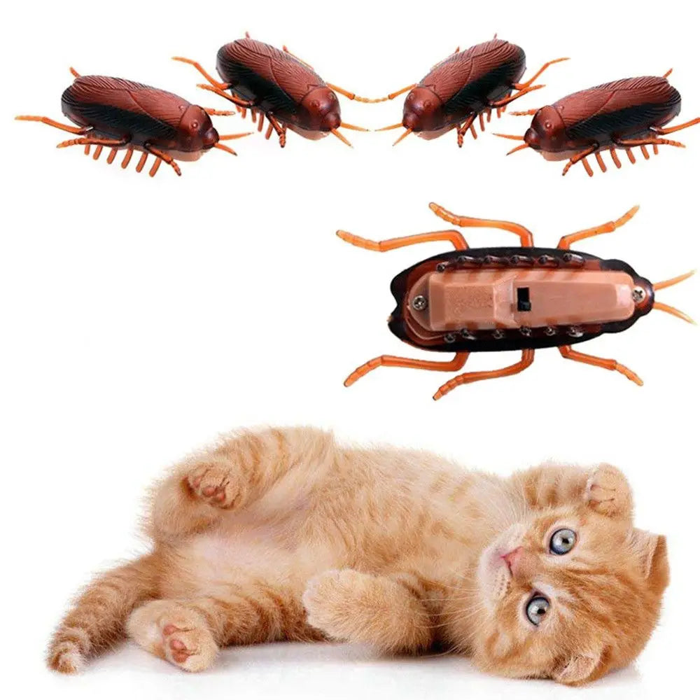 Electric Crawling Cockroach Toys Funny Simulation Fake Roach Prank Toys Trick Joke Toy close-up view