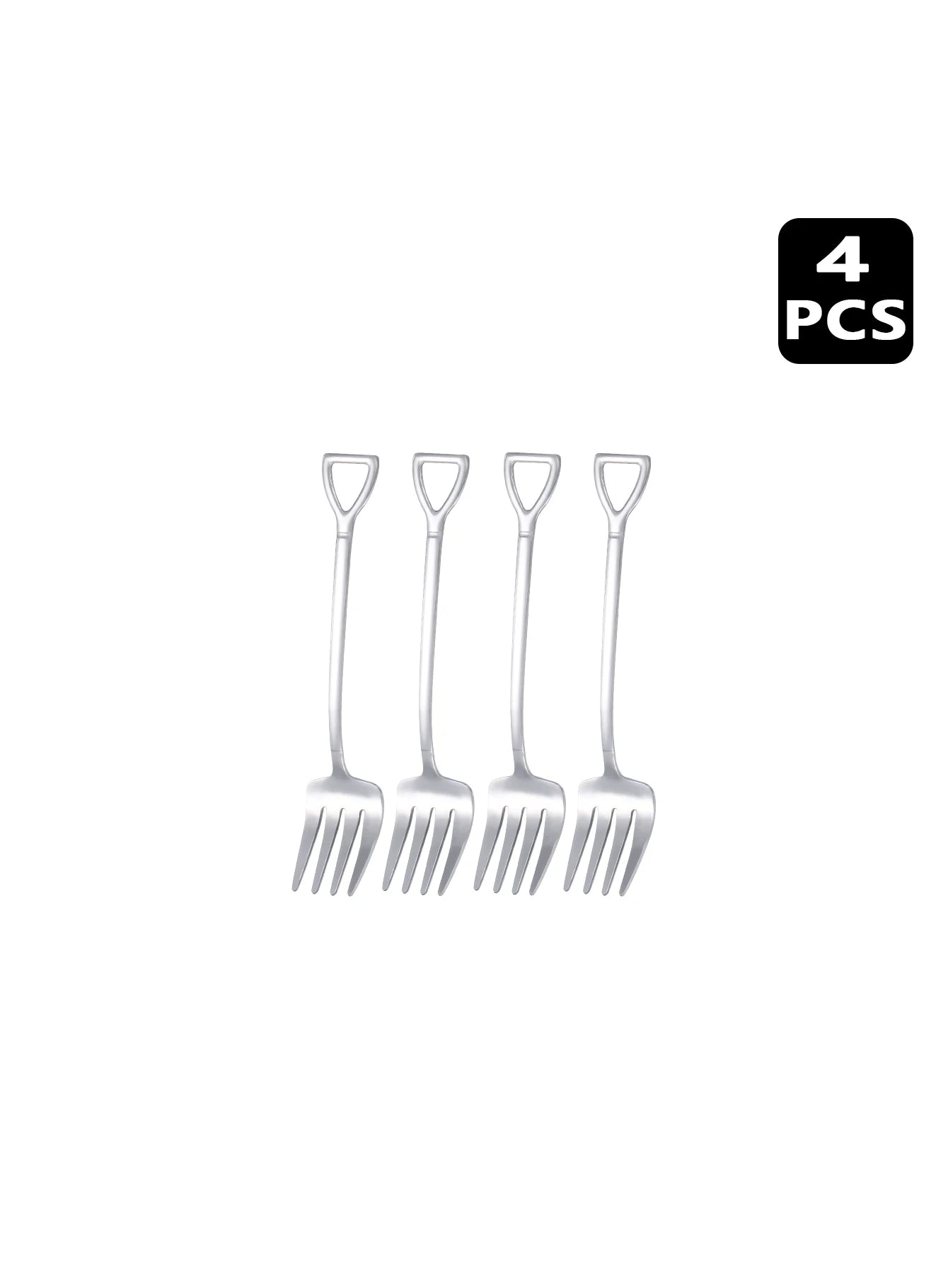 4 8 12 Piece Stainless Steel Dessert Fork Set | Shovel Shaped Small Fruit Fork for Parti detail view