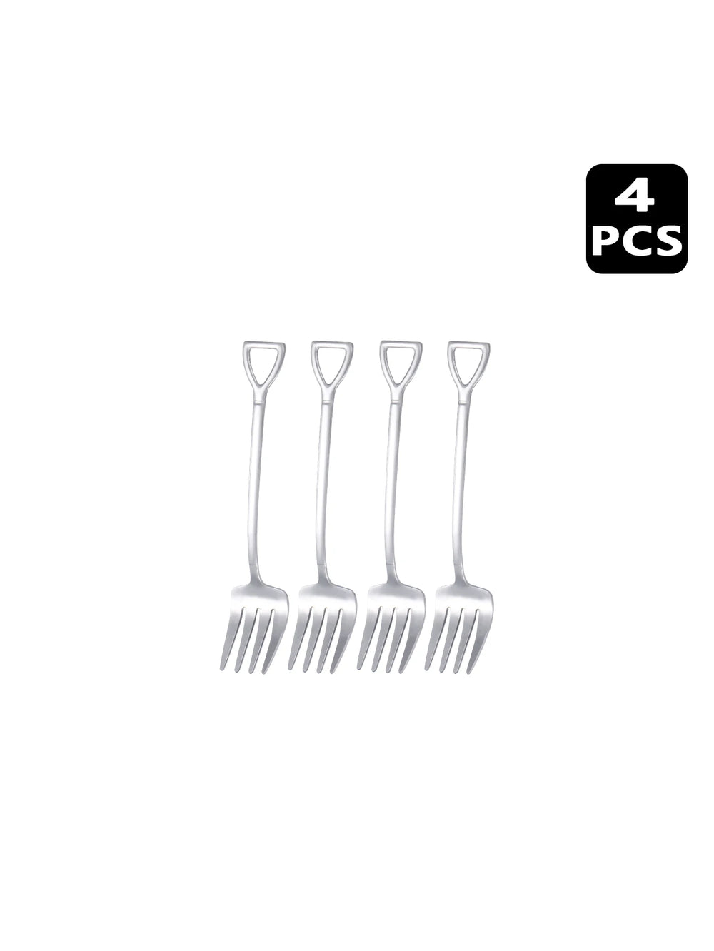 4 8 12 Piece Stainless Steel Dessert Fork Set | Shovel Shaped Small Fruit Fork for Parti detail view