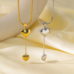316L Stainless Steel Heart Necklace with Delicate Chain | Hypoallergenic Jewelry Gift alternate view