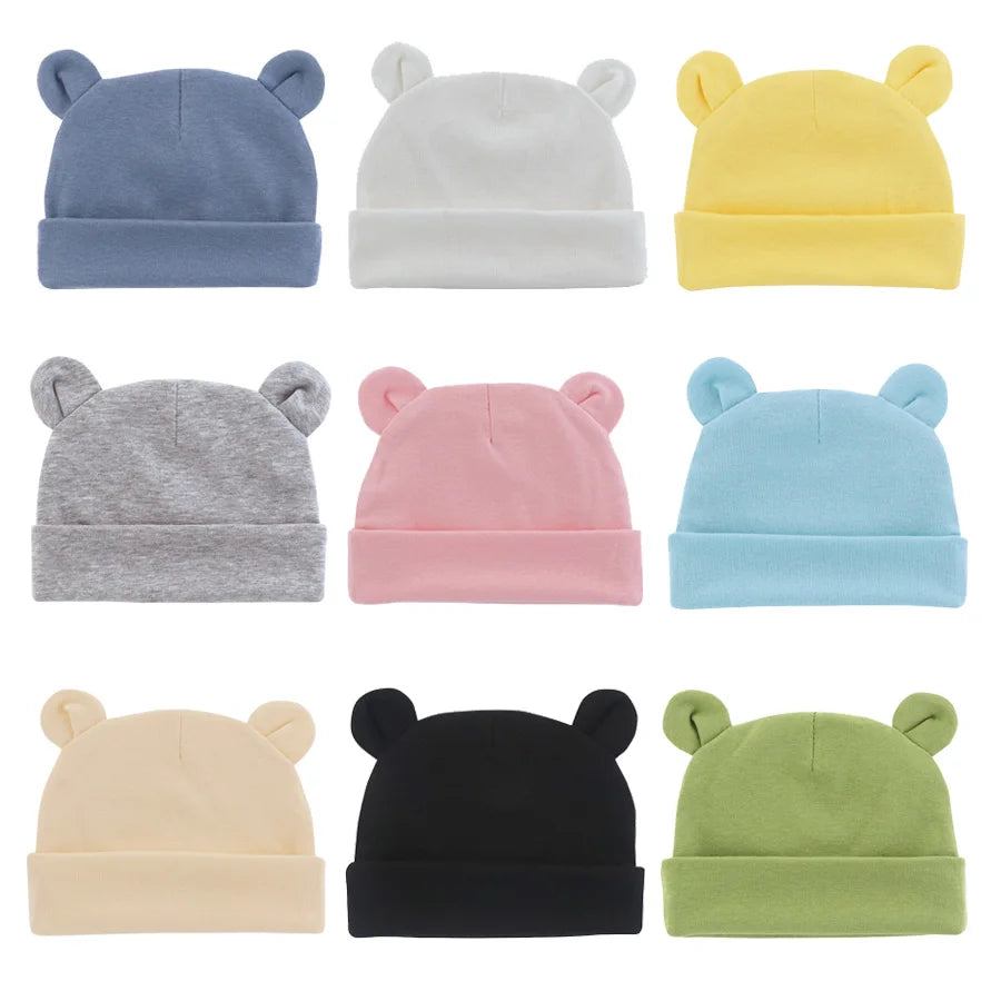 Soft Cotton Newborn Beanie Hat | Unisex Baby Cap for 0-12 Months