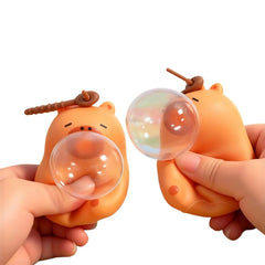 1PC Creative Capybara Doll Spit Bubble Fidget Decompression pinch toy Relieve Stress Children Fun Sq