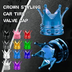 Universal Crown 4 PCS Car Wheel Tire Valve Caps Tyre Rim Stem Covers Airdust For Car Accessories Mot