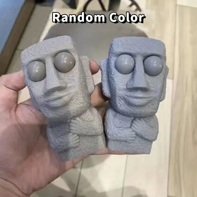 New Funny Easter Squeezing Blowout Rock Man Fidget Toy Vent Sloth Hide Seek Stress Re alternate view
