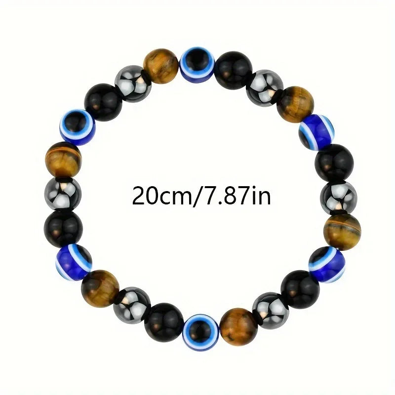Stone Symbolic Bracelet for Women Men Rich Wealth Protection Confidence Beaded Brac additional angle