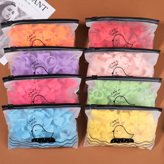 10Pcs/lot Grosgrain Ribbon Pigtail Hair Bows Elastic Hair Ties Hair Bands Holders Girls detail view