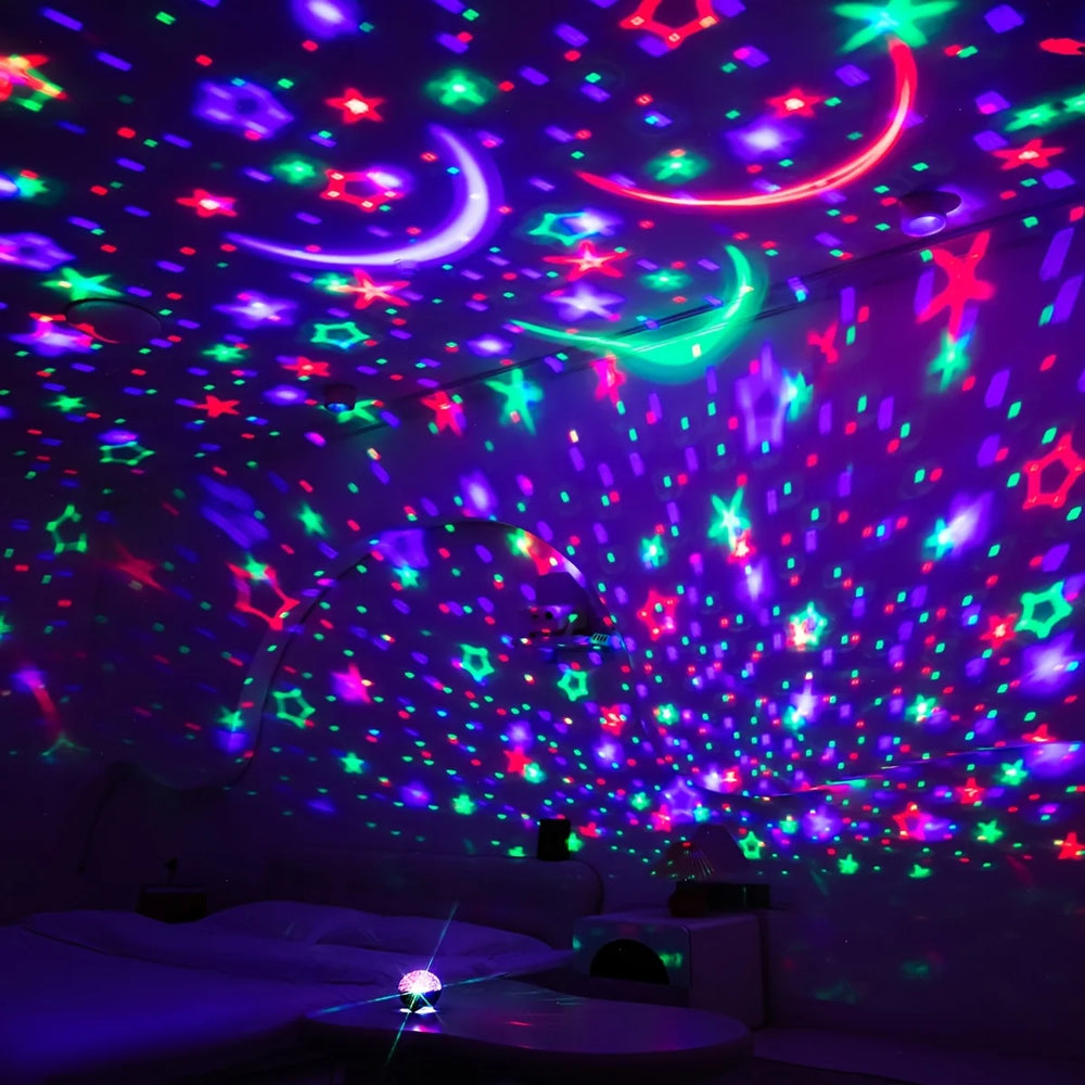 LED Night Light Star Projector | Starry Sky Galaxy Moon Lamp with Auto Color Changing an detail view
