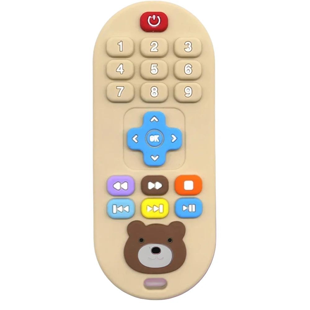 1/4pcs Children's teething remote control silicone material baby teething toys simu additional angle