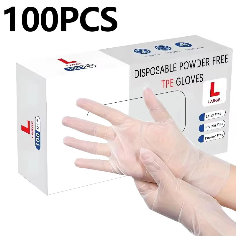 TPE Gloves Kitchen Bathroom Restaurant Camping Travel Waterproof Oil-Proof Household Cleaning Tools