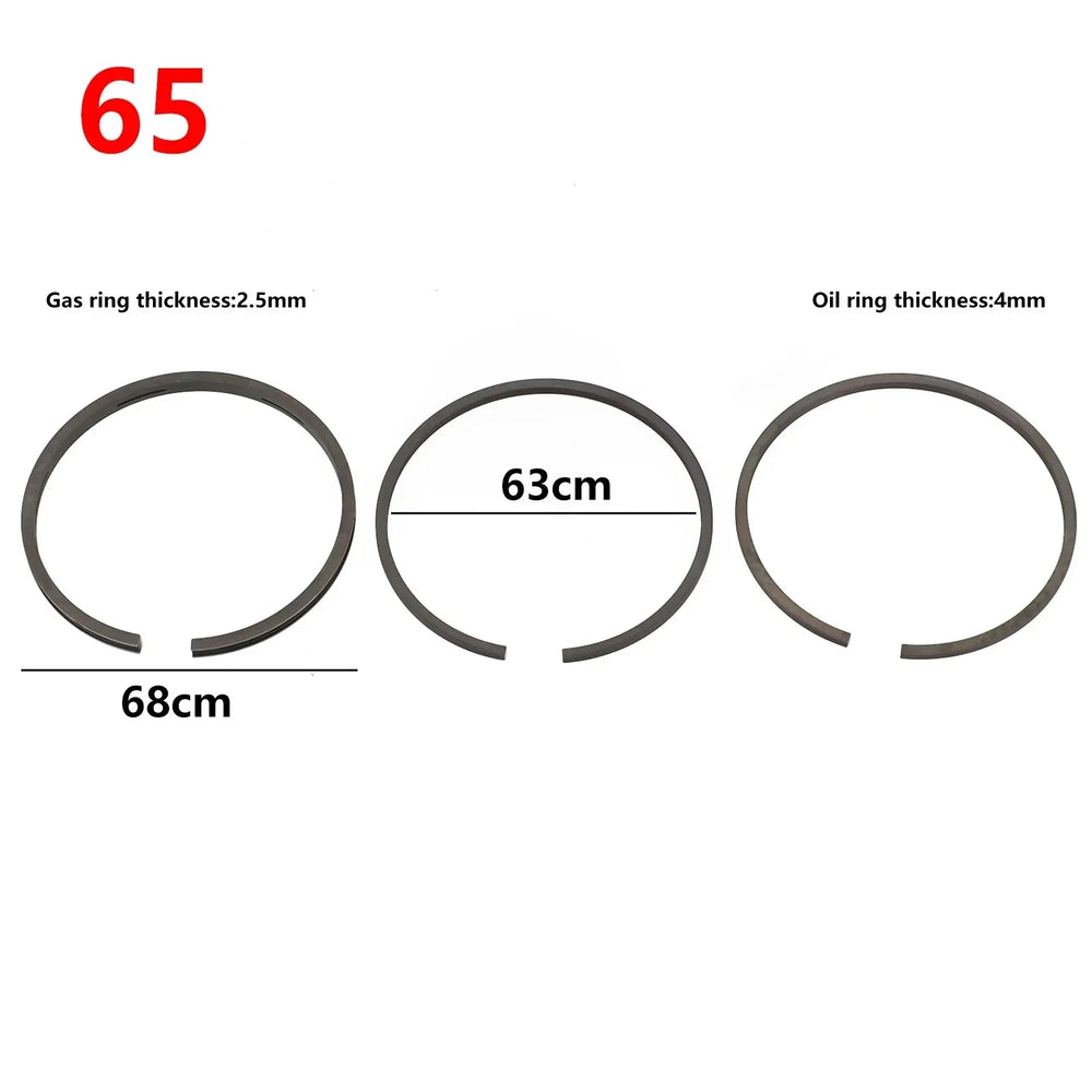 3pcs Piston Rings Set for Air Compressor | Pneumatic Cylinder Replacement Kit close-up view