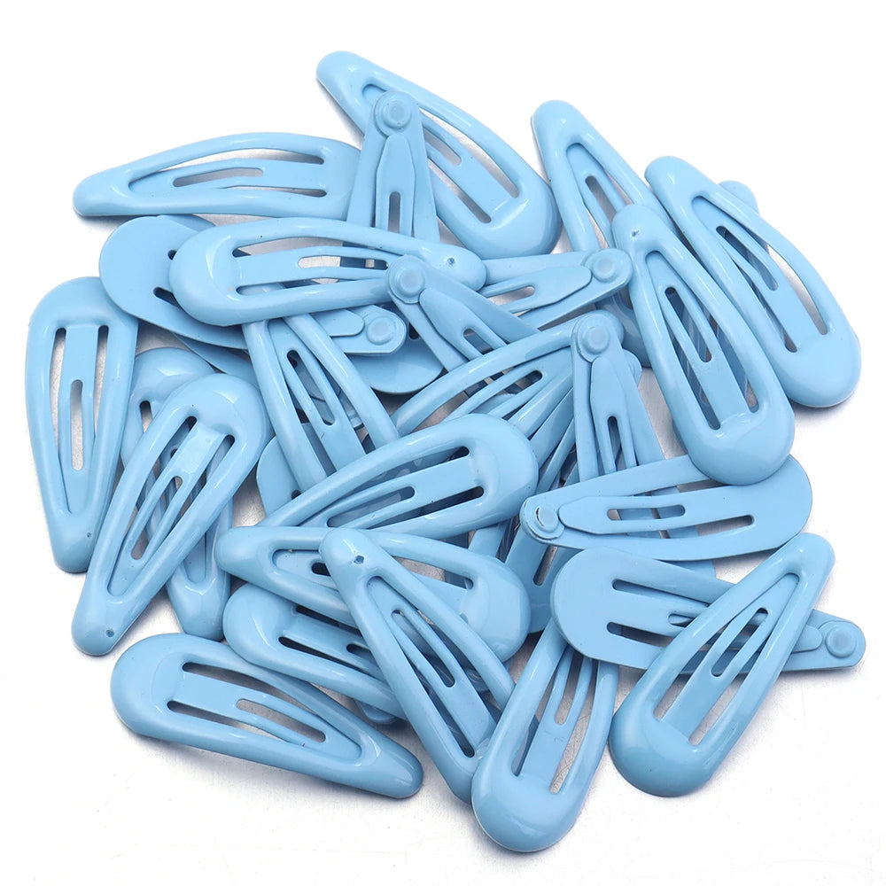 30pcs 3cm Colorful BB Hair Clips Girls Water Drop Shape Hairpin Cute Princess Barre additional angle