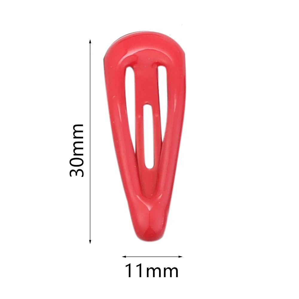 30pcs 3cm Colorful BB Hair Clips Girls Water Drop Shape Hairpin Cute Princess Barrett alternate view