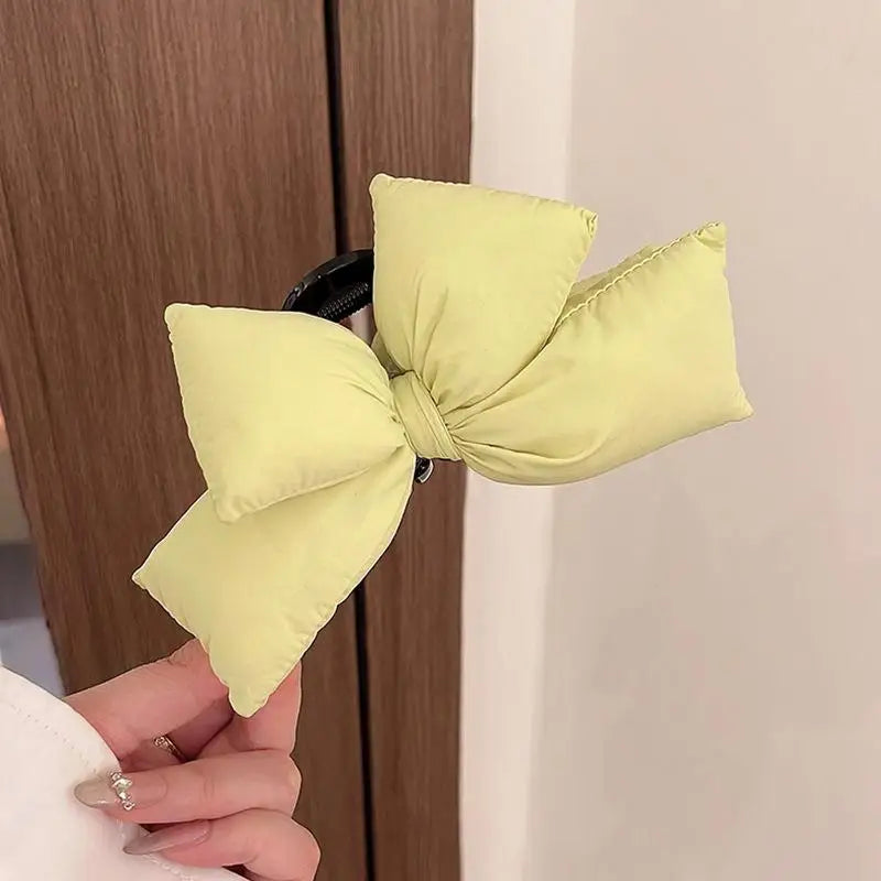 Women 3D Bow Princess Hairpin Cute Sweet Style Back Head Hair Clip for Girls Christmas Gift New Year Party Hair Accessory