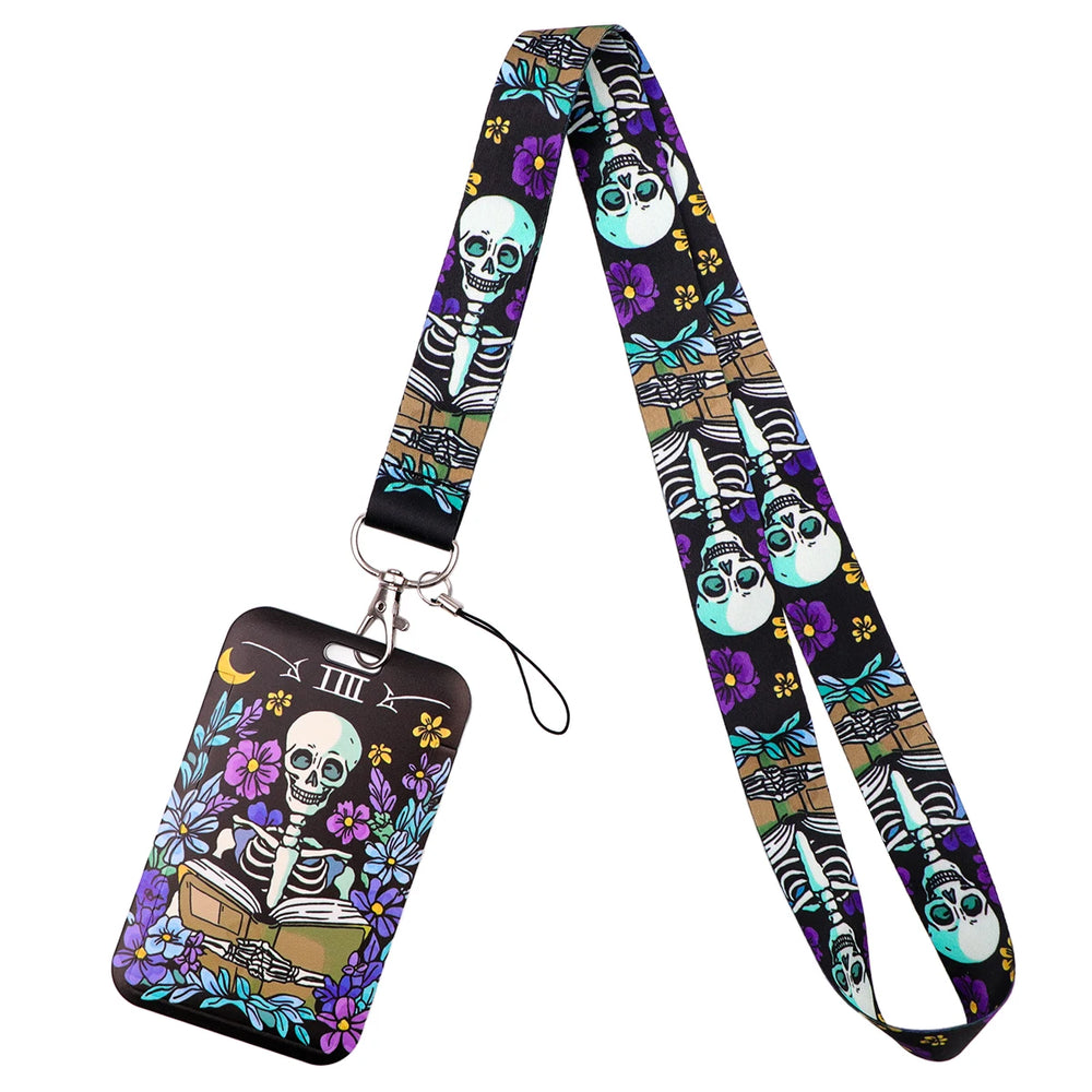 Human Skeleton Lanyard Card Holder Neck Strap for key ID Card Phone Straps Badge Hold alternate view