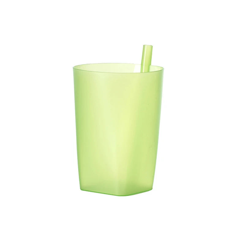 Children Infant Baby Sip Cup With Built In Straw Mug Drink Plastic Integrated Straw Cup detail view