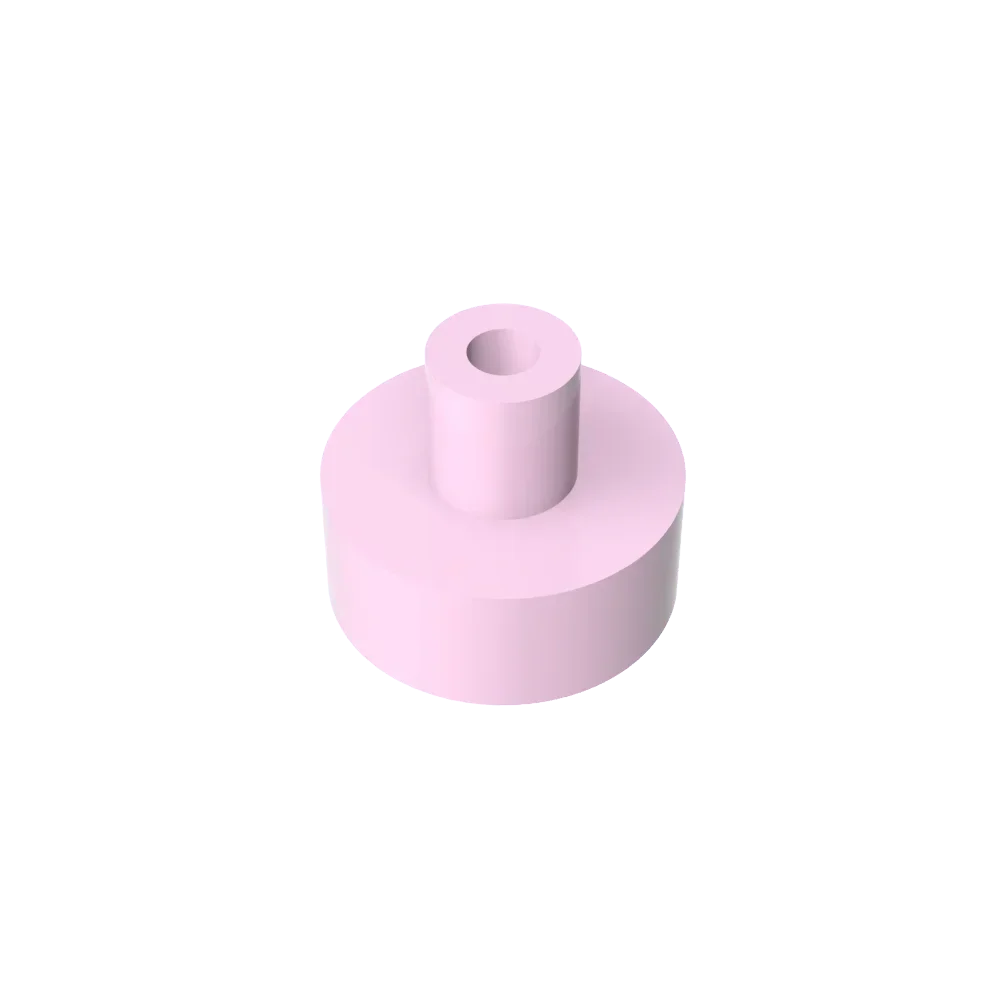 Gobricks Tile Round 1x1 with Bar and Pin Holder | Compatible Building Block additional angle