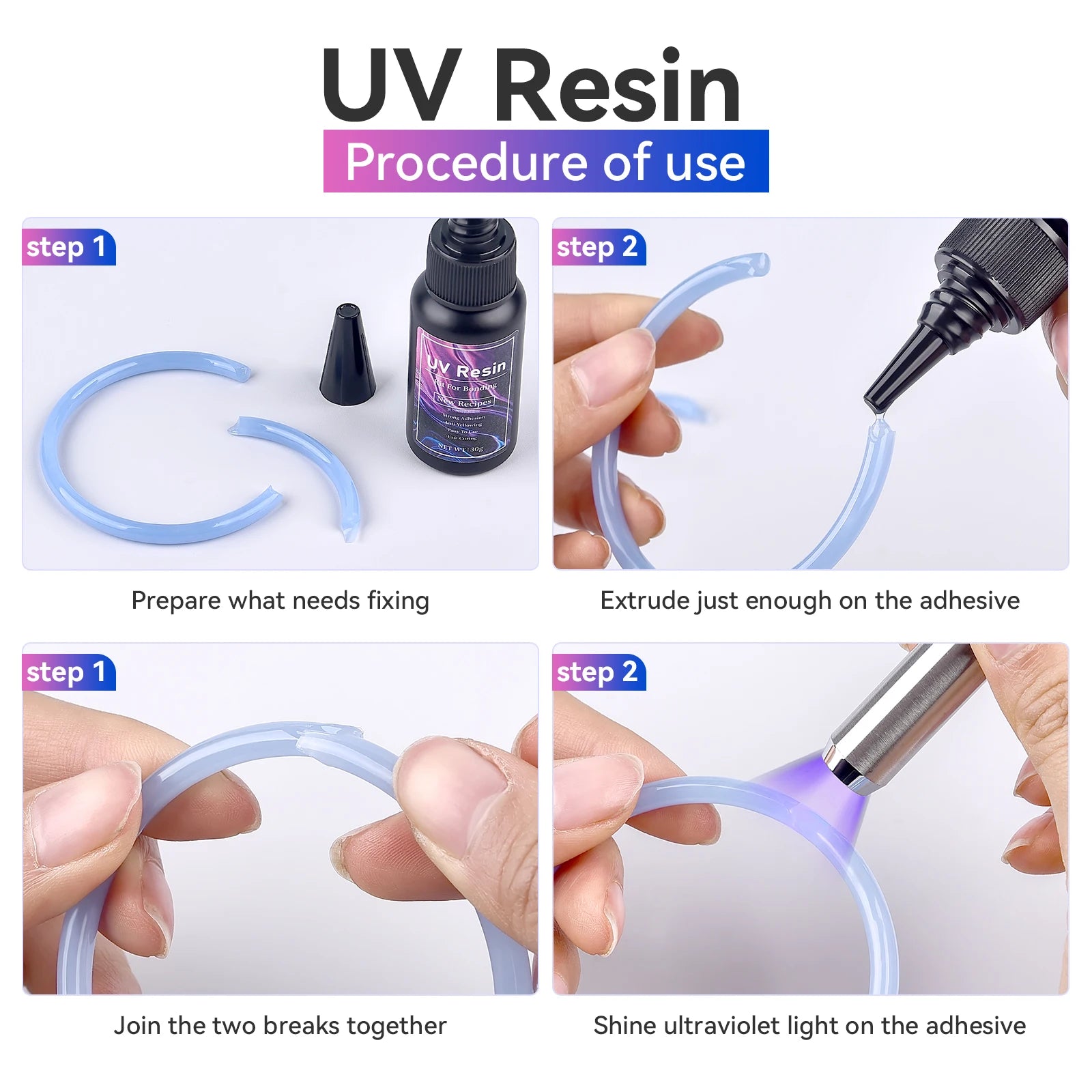 UV Epoxy Resin Glue for Jewelry Making | High Transparency Fast Drying Hardness detail view