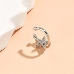 Exquisite Zircon Flower Ear Clip for Women Girls Luxury Shiny Crystal Non Piercing Ea alternate view