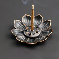 Metal Zen Lotus Buddha Incense Burner | Decorative Incense Stick Holder for Office an alternate view