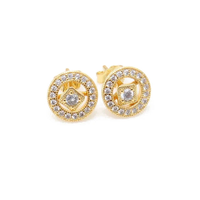 Hot Sell 925 Silver Hoop Unlimited Love Shell Flowers Gold Round Heart Pendant Earr additional angle