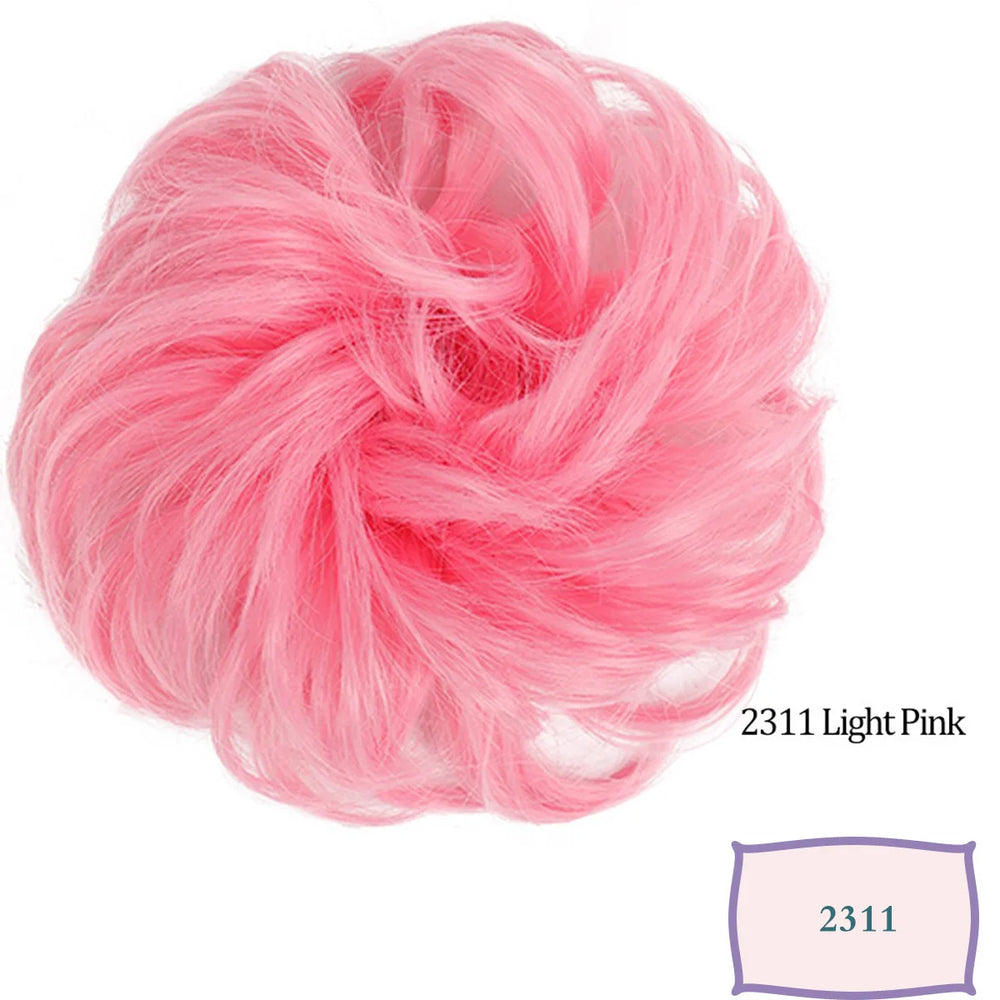 Synthetic Messy Hair Bun Chignon Scrunchies Fake Hair Band Braid Elastic Hairpiece Ta alternate view
