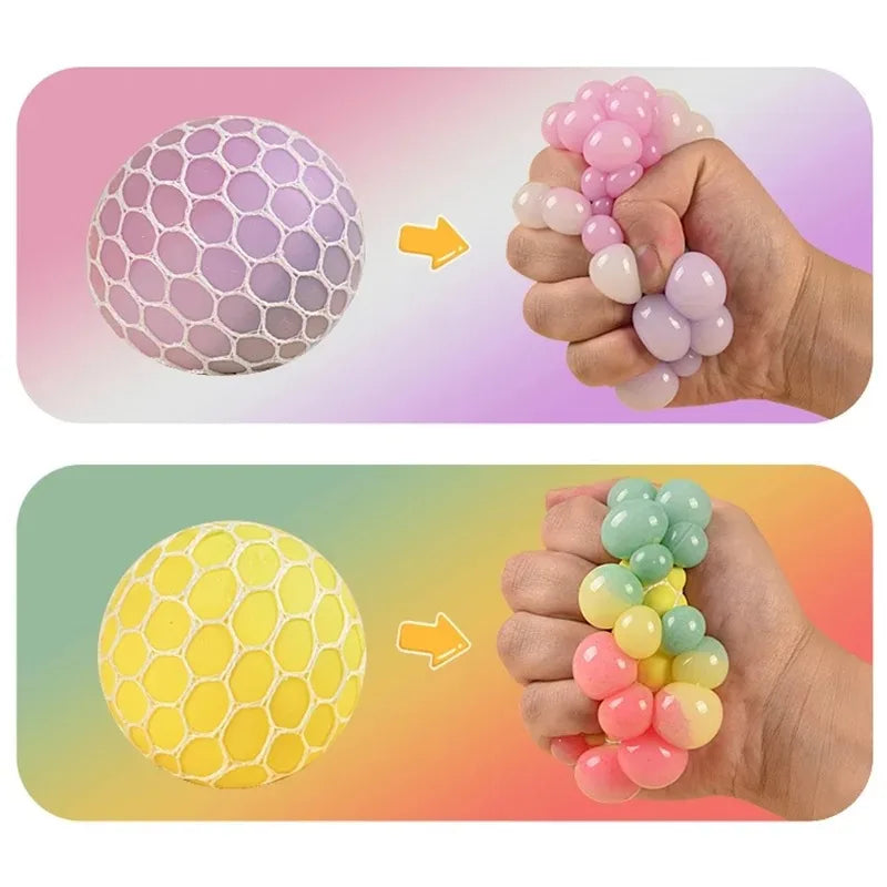 Rainbow Bead Stress Ball Squishy Balls Fidget for Adults Stress Relief Sensory Sticky lifestyle view