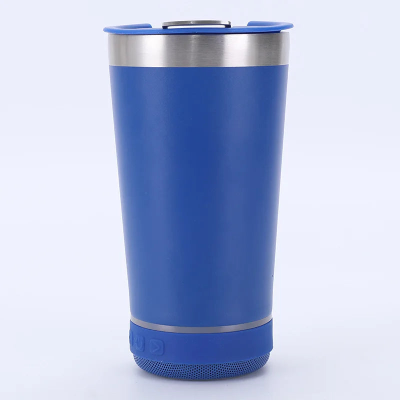 Creative Bluetooth Speaker Steel Vacuum Coffee Cup 16oz 450ml Double Wall Ice Cooler alternate view
